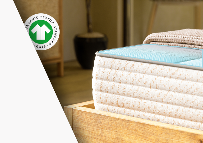 Image to represent the Nolah Natural 11 inch mattress gots organic cover
