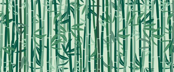 Green bamboo tree pattern