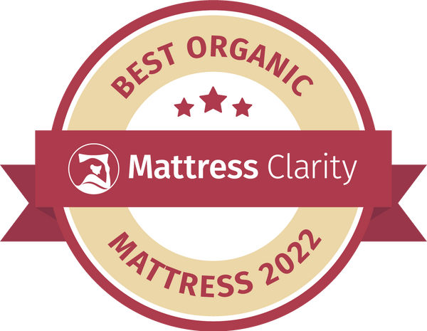 Mattress Clarity Best Organic Mattress award badge