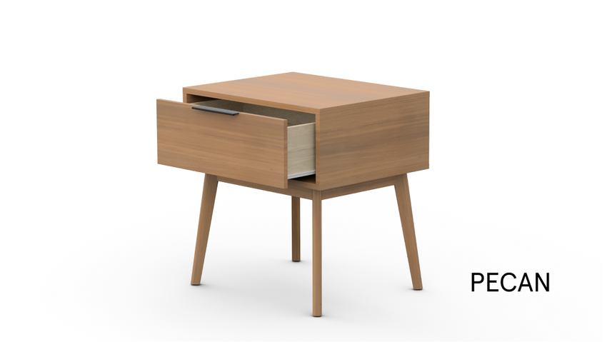 Estes Nightstand with drawer in Pecan