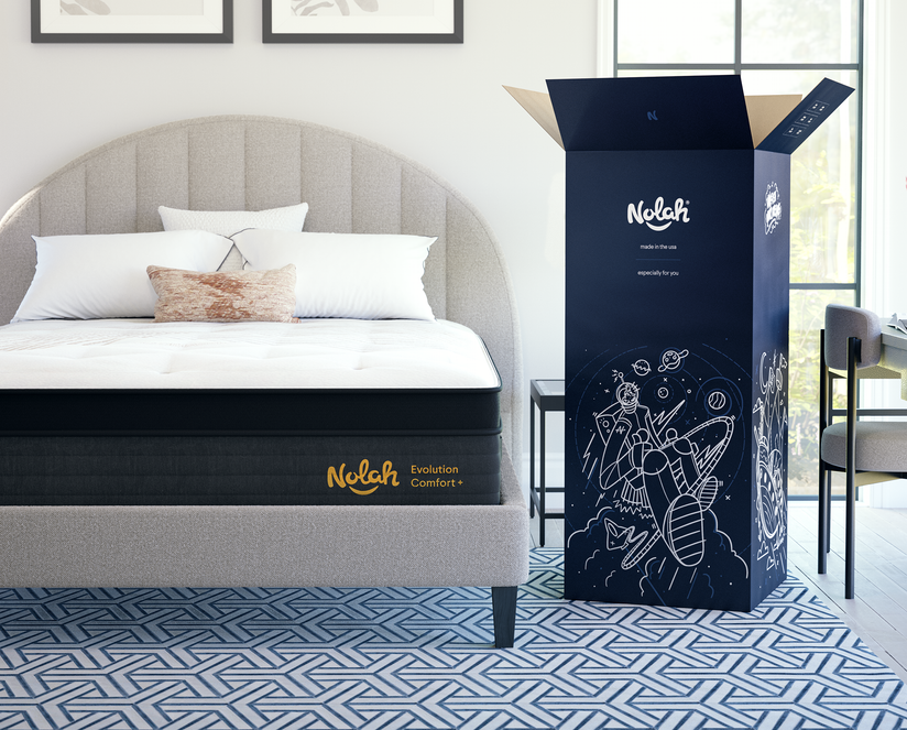 Nolah Evolution Comfort+ mattress with free shipping box