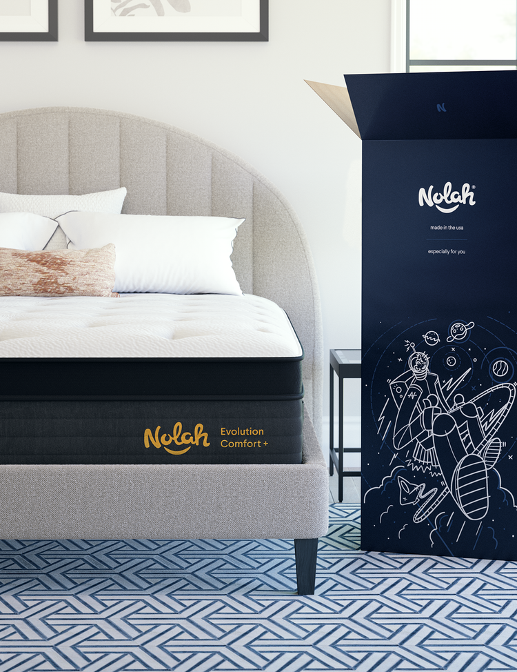 Nolah Evolution Comfort+ mattress with free shipping box
