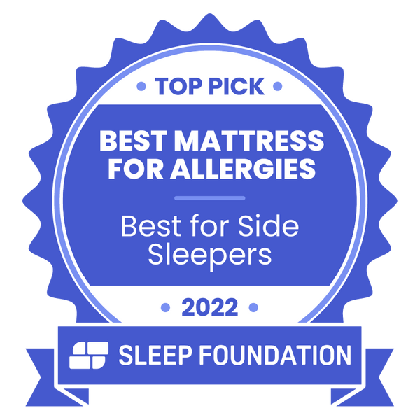 Sleep Foundation best mattress for allergies award badge