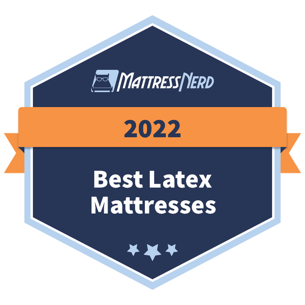 Mattress Nerd Best latex mattress award badge